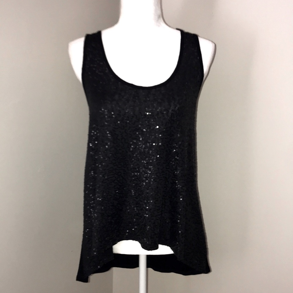 Sequined High Low Top